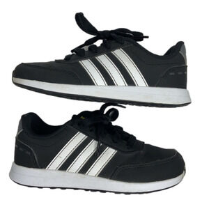 ADIDAS Kids Running Shoes Black White Size 11K US